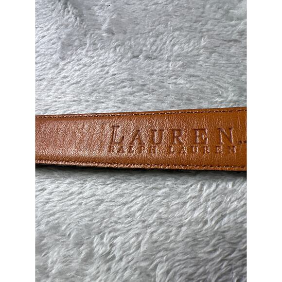 Rare Ralph Lauren Equestrian Black Italian Leather Belt Medium Croc Embossed USA main image 9